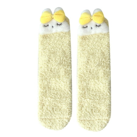 

Womens Coral Velvet Socks Thickened Warm Sleep Socks Loose Comfortable Floor Socks Funny Socks Little Christmas Stockings