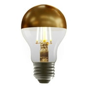 Better Homes & Gardens LED Gold Dipped Vintage Style LED Soft White Light Bulb, 40 Watt, Dimmable, Medium Base, 2 pack