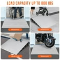 thumbnail image 4 of Huloretions Door Threshold Ramp,Portable Wheelchair Ramp 4" Rise Door Ramp Aluminum Entry Ramp or Doorways Rated 800 lbs Load Capacity for Wheelchair Scooters Power Chairs Walkers Metallic, 4 of 7