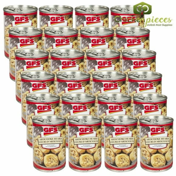 Gordon Choice Cœurs d'Artichauts, Artichauts Entiers Tendres de Qualité Supérieure 8-10 Unités, Boîte de 13,96 oz (396 g)