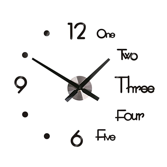 Wall Sticker Clock Simple Clock Mute Home Living Room Study Bedroom Wall Clock