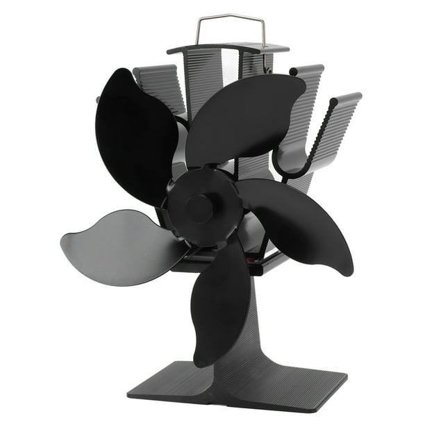 Blades Stove Fan,5 Blades Heat Powered Non Electric Fireplace Fan