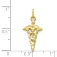thumbnail image 3 of 10K Yellow Gold Charm Pendant Themed 25 mm 11 Solid Caduceus, 3 of 3