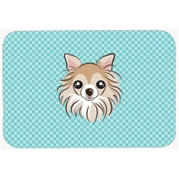 Checkerboard Design with Dog Mouse Pad, Hot Pad or Trivet