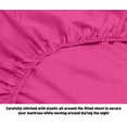 thumbnail image 3 of Home Sweet Home Extra Soft Deep Pocket Embroidery Luxury 4-Piece Bed Sheet Set (Queen, Hot Pink), 3 of 4