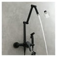thumbnail image 4 of Fodable Kitchen Faucet Brass Black Kitchen Sink Mixer Tap Hot & Cold Wall Mounted With Spray Gun Rotating Sink Mixer ,Effortless Installation, 4 of 7