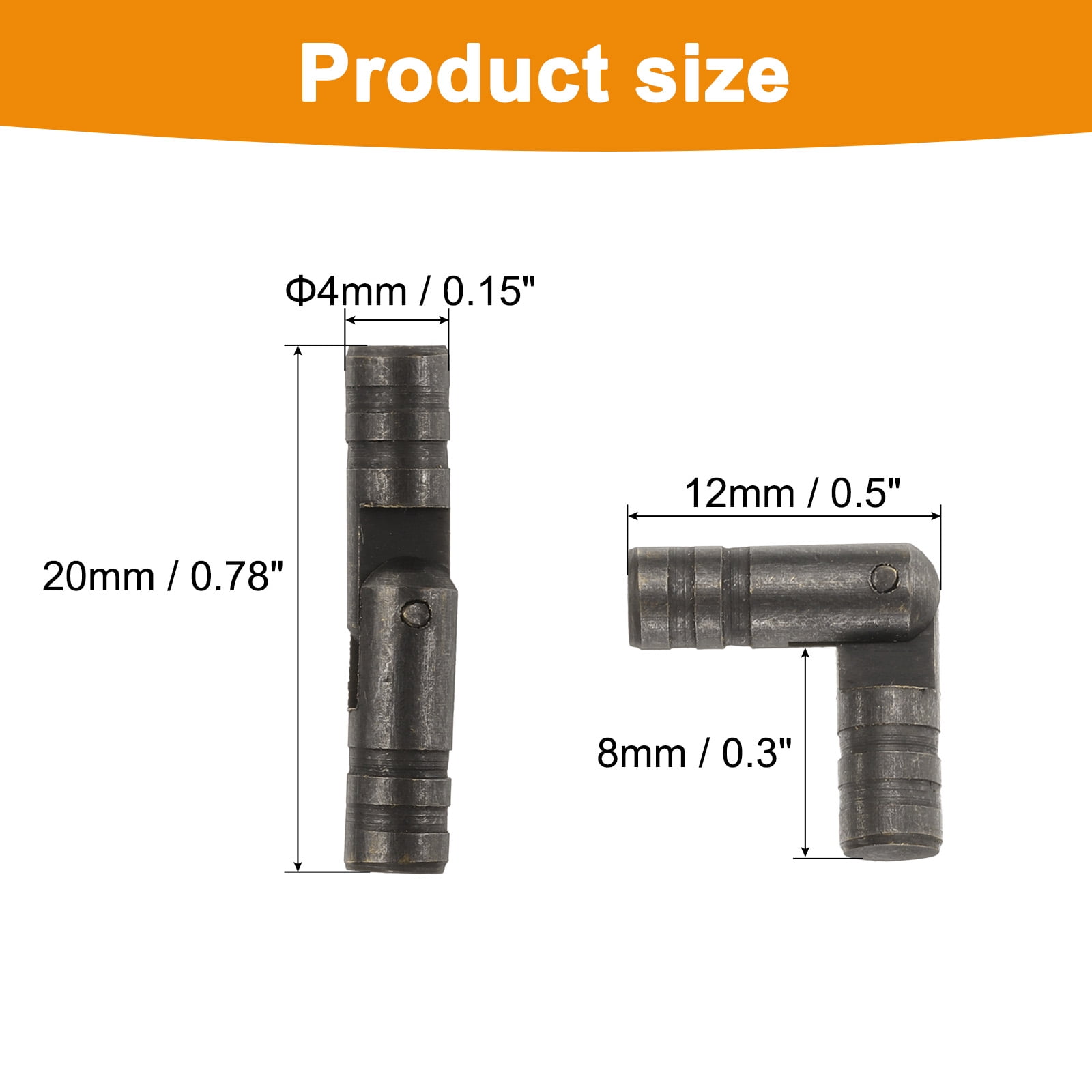 Unique Bargains Invisible Barrel Hinges Brass Concealed Hidden Barrel Hinge 4x20mm Black