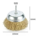 thumbnail image 1 of Brosses à Roue en Fil d'Acier Inoxydable Plaqué Cuivre 6mm Outil Rotatif, 1 of 5