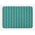 thumbnail image 1 of Abstract Bath Mat, Scales Pattern with Curvy Half Circles Citrus Fruit Tropical Lemon Art, Non-Slip Plush Mat Bathroom Kitchen Laundry Room Decor, 29.5 X 17.5 Inches, Sea Green Teal White, Ambesonne, 1 of 2