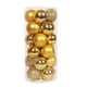 thumbnail image 1 of Bolas de Navidad irrompibles, irrompibles, de plástico, de 3 cm, juego de adornos navideños a granel para decoraciones de árboles, 24 piezas, doradas, 1 of 3