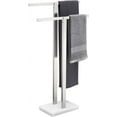 thumbnail image 4 of Bathroom Towel Rack 2-Tier Standing Towel Racks with Marble Base, Stainless Steel Freestanding Towel Bars, Thicken Steady Design, Brushed Gold THS0001-BG, 4 of 4