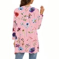 thumbnail image 4 of LOVZFMLL Cardigan pour Femmes à Imprimé Dégradé, Manches Longues, Ourlet Irrégulier, Cardigan Plissé, 4 of 5