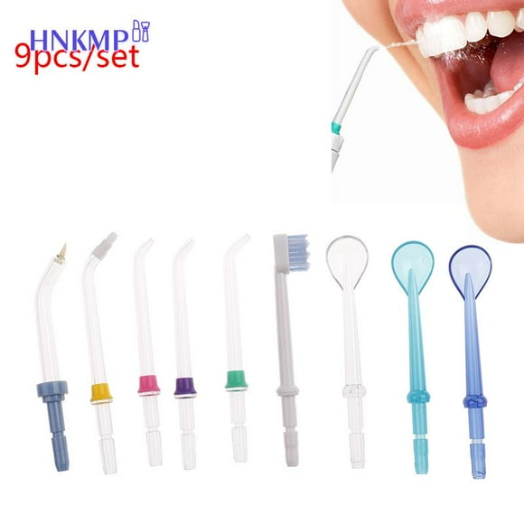 ERNA 9PCS Replacement Tips Water Flosser Oral Irrigator Extra Replacement Jet Tip Nozzle For Flycat Waterpik Teeth Care Tool Kit