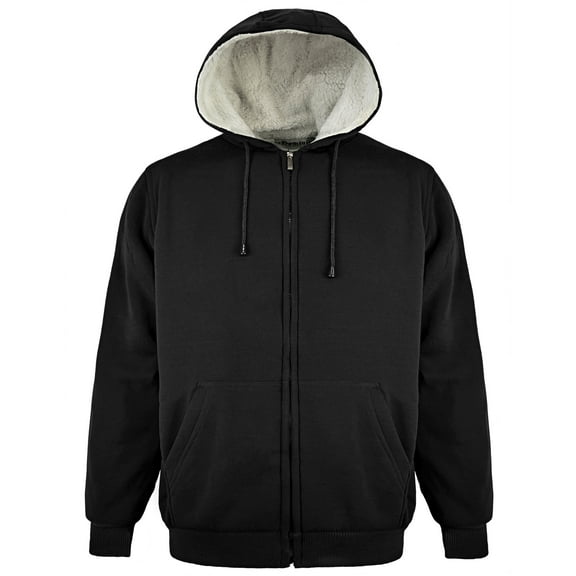 Victory Outfitters Men's Fleece Zip Up Hoodie with Soft Berber Lining