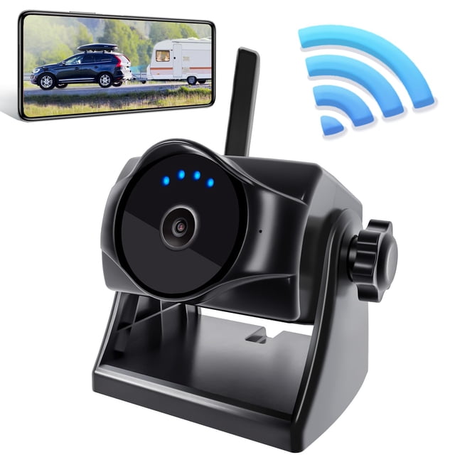 1080P Magnetic Wireless Backup Camera, WiFi Hitch Camera with Long-Lasting Battery,Night Vision,IP69K, Easy Installation for RVs, Trucks, Trailers, C