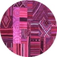 thumbnail image 1 of Ahgly Company Indoor Round Patchwork Pink Transitional Area Rugs, 7' Round, 1 of 4