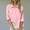 Pink, variant on Girls Casual Cotton Linen Shirts Kids Long Sleeve Button Down Lapel Tops Loose Solid Lightweight Blouse for 5-14Y