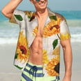 thumbnail image 7 of Disketp Hawaiian Shirts For Men,Sunflower Print Mens Casual Short Sleeve Button Down Shirts Beach Shirt, 7 of 7