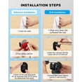 thumbnail image 5 of 4PCS Self Adhesive Curtain Rod Holders,No Drill Curtain Rod Holder,No Drill Curtain Rod Brackets For Bedroom,Living Room,Kitchen,Bathroom, 5 of 9