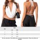 thumbnail image 3 of Camisetas Sin Mangas Cortas Mujeres Lace Up Crop Tanks Tops Backless Y2K Sexy Slim Chaleco Halter Top (Blanco S) Cgtredaw Para estrenar, 3 of 7