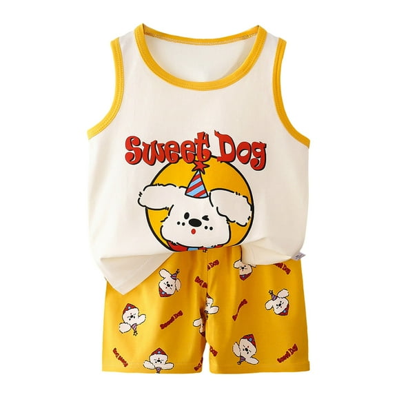 UYYX Toddler Outfits For Boys 5T Boys Clothes Baby Boy Clothes Toddler Boy Summer Outfits Short Sleeve Top T-Shirt & Pocket Pant Set 2 Piece