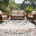 thumbnail image 4 of Blue Beige Coastal Round Area Rug 6Ft Washable Circle Rugs for Bathroom Office, Beach Starfish Summer Eucalyptus Rustic Non-Slip Carpet Floor Mats Indoor Outdoor Carpet Runner Aesthetic Home Decor, 4 of 8