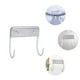 thumbnail image 1 of Yuarrent Colgador de estante de hierro eléctrico, gancho doble, tabla de planchar de acero inoxidable, organizador de pared de almacenamiento para Almacenamiento y organización del hogar Blanco Yuarrent HA025555-01, 1 of 5
