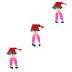 thumbnail image 4 of Sonducket Paquete de 2 calcetines hasta el muslo calentadores de piernas para diario fiesta de Halloween fucsia Fucsia 3Conjunto, 4 of 6