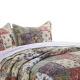 thumbnail image 3 of Benzara BM14973 Chicago Fabric Bedspread Set with Jacobean Prints, Multi Color - Queen Size - 3 Piece, 3 of 5