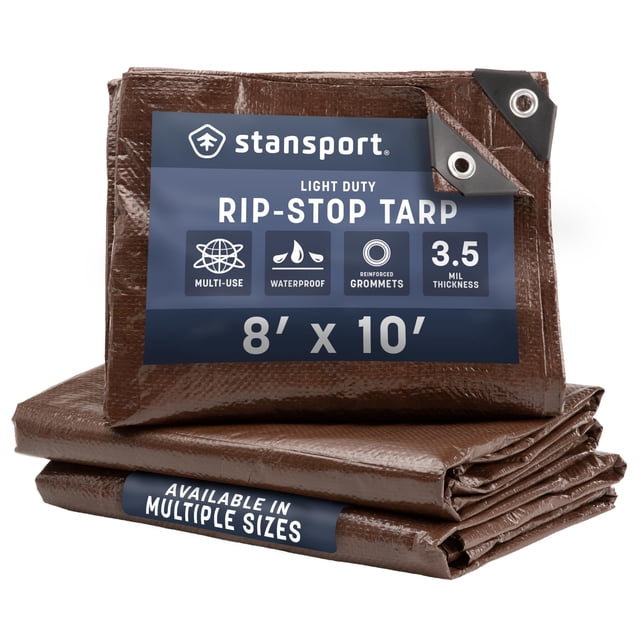 Lona Stansport 244 x 305 cm antidesgarro impermeable color marrón