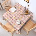 thumbnail image 2 of Pink Checkered Cow Pattern Square Tablecloth,Waterproof Square Table Cover,Wipeable Spillproof Washable Table Cover for Home Kitchen Party Decor 42"X42"(107x107cm), 2 of 6
