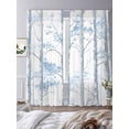 thumbnail image 3 of Blue Leaf Branches Sheer Curtains 84 Inch Length 2 Panels Set, Vintage Tree Watercolor Voile Window Treatment Rod Pocket Curtains Sheers Drapes for Bedroom/Living Room/Kitchen 52"x84"x2, 3 of 7