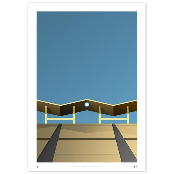 Los Angeles Dodgers Dodger Stadium 24" x 36" Minimalist Fine Art Print