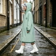 thumbnail image 4 of Fancifize Rain Jacket for Teen Girls Full Zip Long Raincoat Waterproof Hiking Outdoor Outerwear with Pockets, 4 of 6
