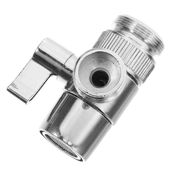 Beaupretty Silver All Copper Faucet Diverter Adapter for Washing Machine Dishwasher and Shower