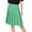 🔥 Green, variant on Pleated Skirt With Built-In Safety Shorts High-Waist Elastic Band Anti-Static Lined Pull-On Design Knife Pleats For Office School Dance Practice And Everyday Layering
