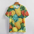 thumbnail image 3 of Lunarable Pineapple T Shirts Basic T-Shirt Short Sleeve Ladies Tee Shirt Summer Graphic Clothing, 3 of 6