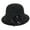 Black, variant on ROZYARD Unisex Flower Felt Derby Hat Woman Carnivals Party Hat Foldable Fisherman Cap Festival Gifts for Girlfriend