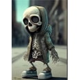 thumbnail image 1 of Figuras de esqueletos geniales, lindos adornos de esqueletos de resina para Halloween,, 1 of 5