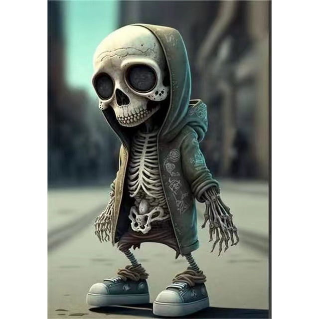 Figuras de esqueletos geniales, lindos adornos de esqueletos de resina para Halloween,
