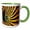 Green/White, variant on 3drose, Vector Art Speaker Art, 11oz Two-tone Green Mug