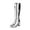 Z2 Silver, variant on Women's Platform Knee High Boots with Block Heels Full Zipper Design for Everyday Wear and Versatile Outfit Combinations,Color:Gold,Size:6.5
