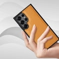 thumbnail image 7 of Magnetic For Samsung Galaxy S24 Ultra Phone Case,Compatible With Wireless Charging,Lychee Pattern PU Leather Back,Shockproof PC + TPU Hybrid Anti-fall Drop Protection,Rugged Thin Phone Case,Orange, 7 of 7