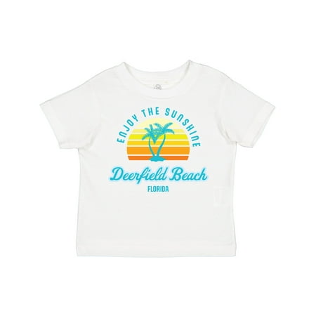 

Inktastic Summer Enjoy the Sunshine Deerfield Beach Florida in Blue Gift Toddler Boy or Toddler Girl T-Shirt