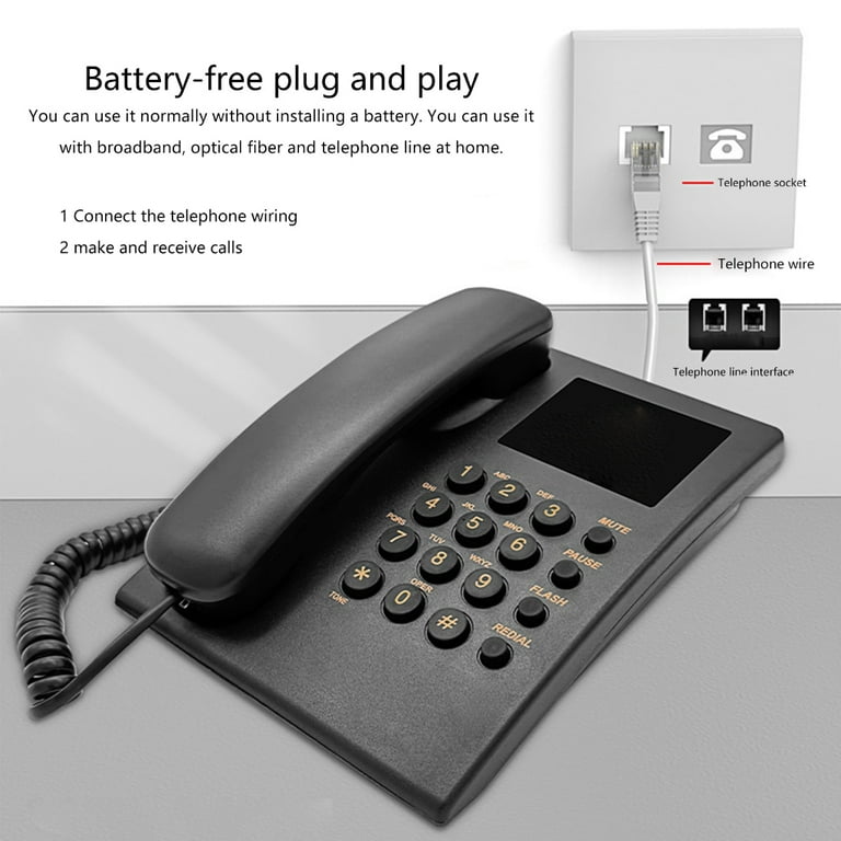 ZPAQI Corded Phones Landline Home Phone Landline Phones Wall