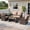 Brown/Khaki, variant on MRUAKA Wicker Patio Furniture Set, 4 Piece Outdoor Sectional Conversation Sets, Backyard, Balcony, Deck, Porch, Navy
