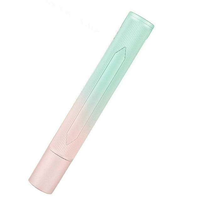 Hair Straightening Brush 3 Temperature Gears Prevent Damage Hair Straightener Comb for Dry Wet Use Pink Green Gradient Color