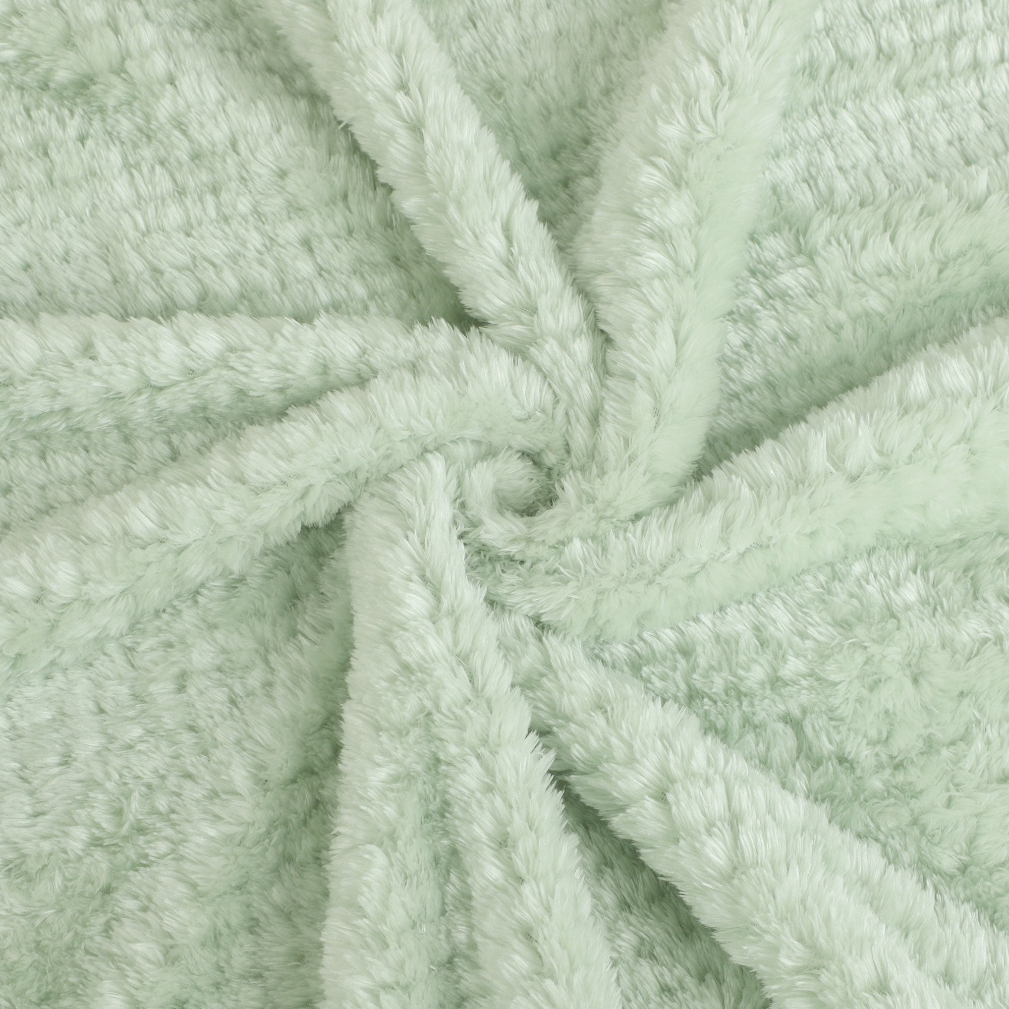 Unique Bargains Soft Flannel Fleece Velvet Blanket Pale Green 60" x 78"