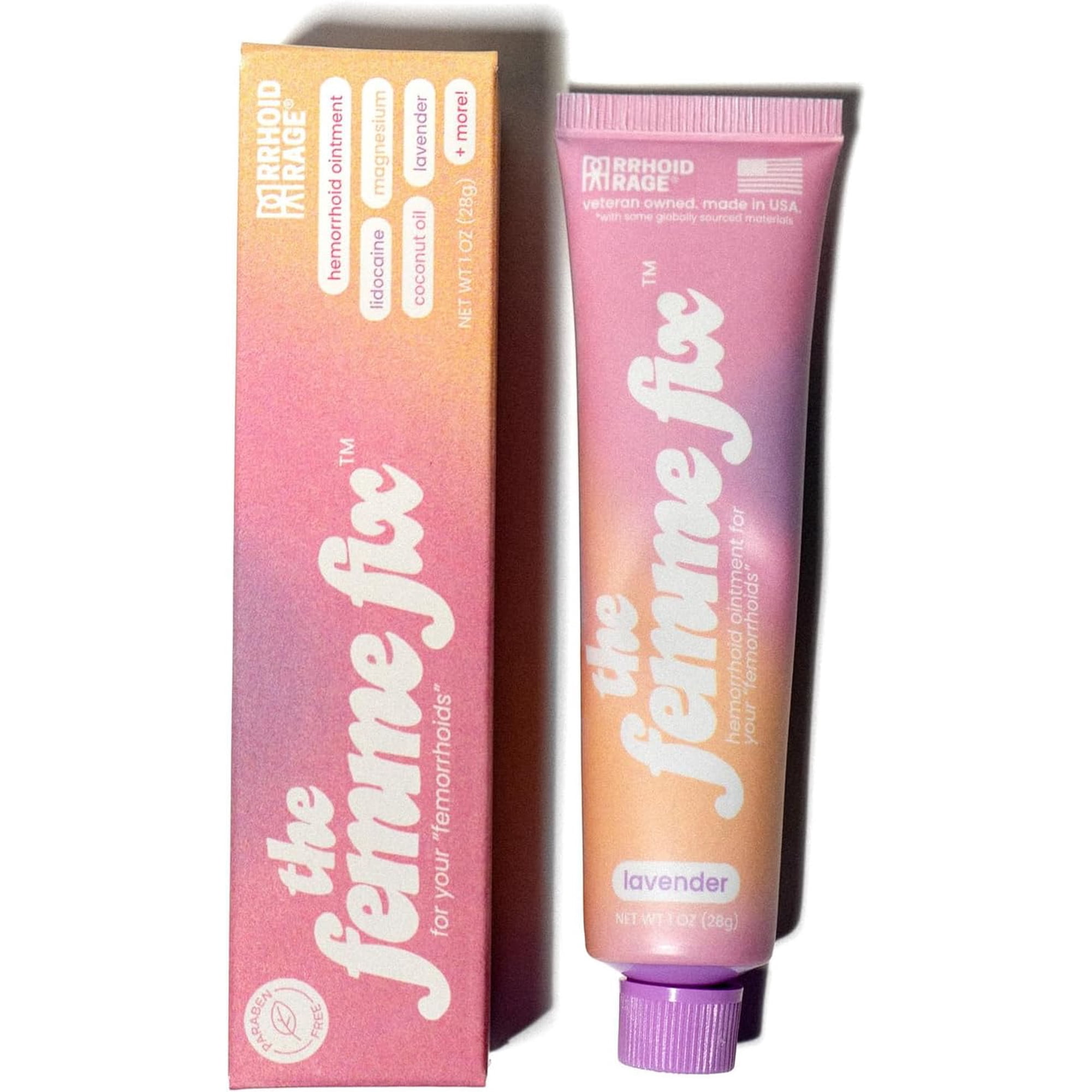 Femme Fix Hemorrhoid Cream for Women, Lidocaine 4%, Postpartum & Pregnancy Relief