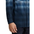thumbnail image 4 of Epic Studios Men's & Big Men's Distressed Dip Dye Plaid Flannel Shirt, Sizes S-6XL, Flannel Mens Shirts, 4 of 4